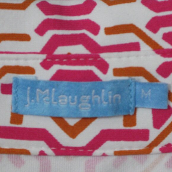 J. McLaughlin Pink/Orange Print 3/4 Sleeve Dress Size Medium - Picture 7 of 7